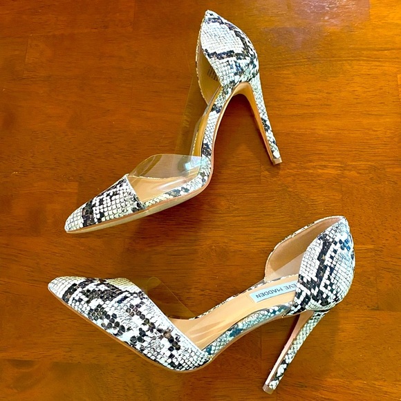 STEVE Madden Women's Shira D'Orsay size 7, Python 4” Heels. Near perfect EUC! - Picture 4 of 14